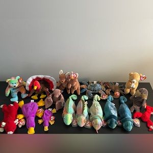 Collection of RAREST beanie babies from 1995-1998 RETIRED with TAG ERRORS